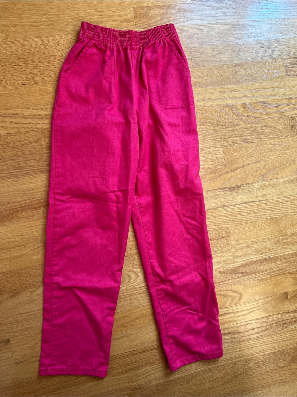 Vintage Kids 14 Elastic-Waist Pink Pants